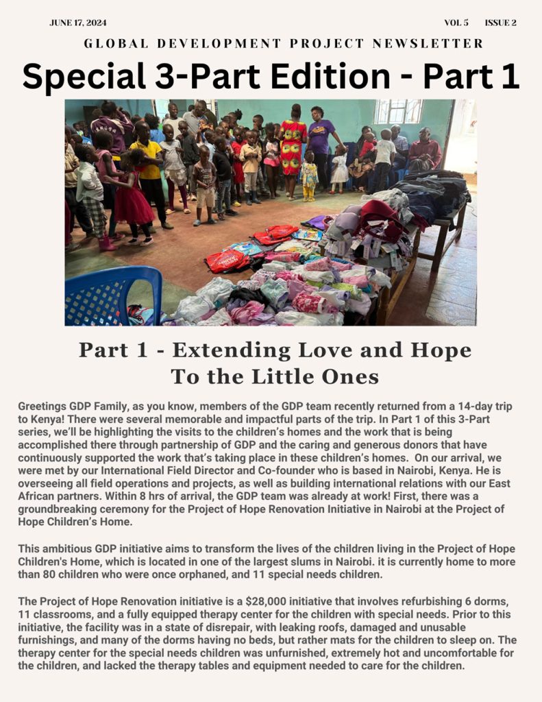 Extending Love and Hope to the Little Ones – Part 1
