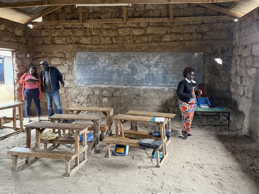 Osarai Primary School before renovation — GDP assessment visit, Kajiado Kenya