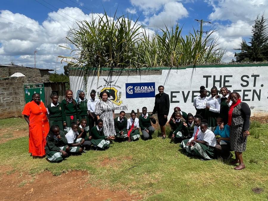 Students and staff at St. Rita Evergreen Girls School, Nyahururu Kenya — GDP supported