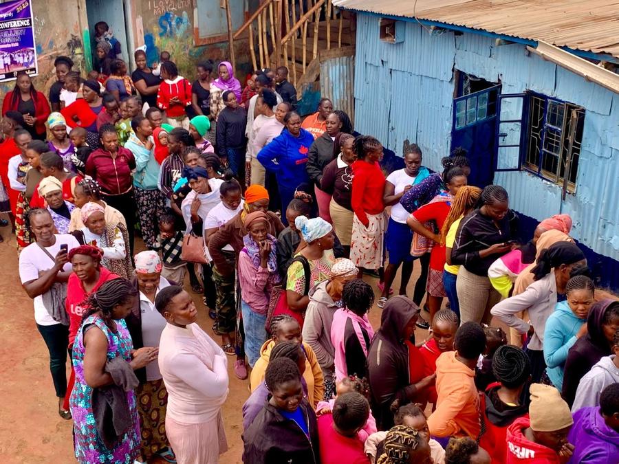Hundreds of women gathered in Nairobi for GDP Women's Empowerment Conference — massive crowd outside, Kenya